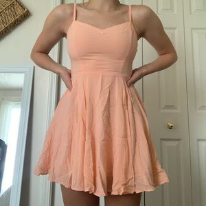 Aritzia Talula Peach Dress